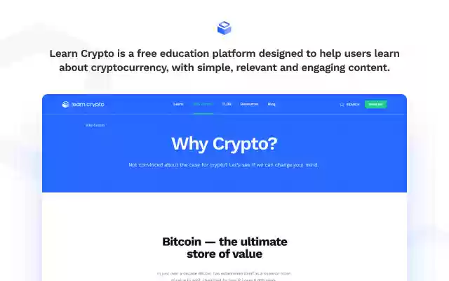 Learn Crypto  from Chrome web store to be run with OffiDocs Chromium online