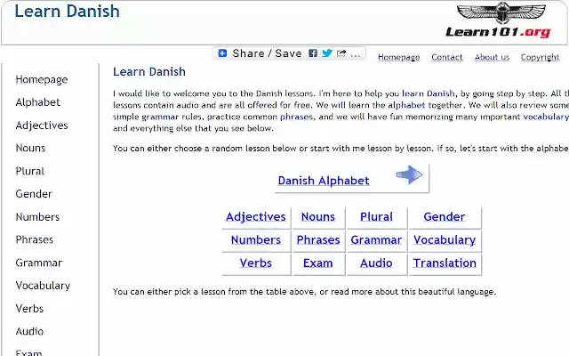 Learn Danish from Chrome web store to be run with OffiDocs Chromium online Learn Danish from Chrome web store to be run with OffiDocs Chromium online