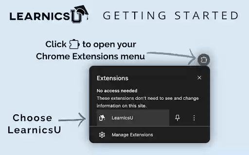 LearnicsU  from Chrome web store to be run with OffiDocs Chromium online