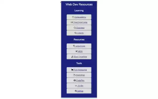 Learn Web Dev  from Chrome web store to be run with OffiDocs Chromium online