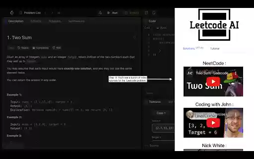 Leetcode AI  from Chrome web store to be run with OffiDocs Chromium online