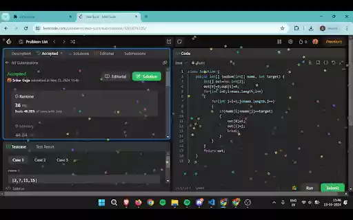LeetCode Confetti from Chrome web store to be run with OffiDocs Chromium online LeetCode Confetti from Chrome web store to be run with OffiDocs Chromium online