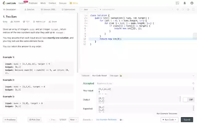 LeetCode Submit Extension  from Chrome web store to be run with OffiDocs Chromium online