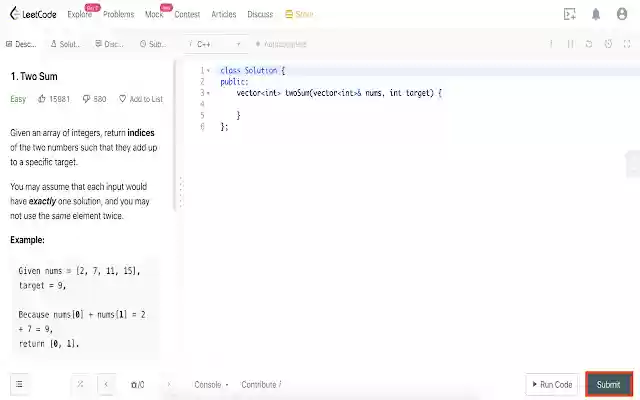 LeetCode Submitter  from Chrome web store to be run with OffiDocs Chromium online