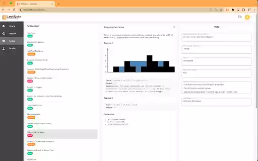 LeetNote  from Chrome web store to be run with OffiDocs Chromium online