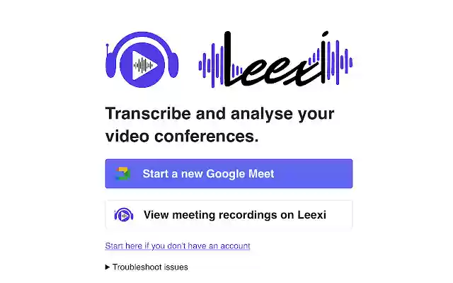 Leexi Google Meet recording  from Chrome web store to be run with OffiDocs Chromium online