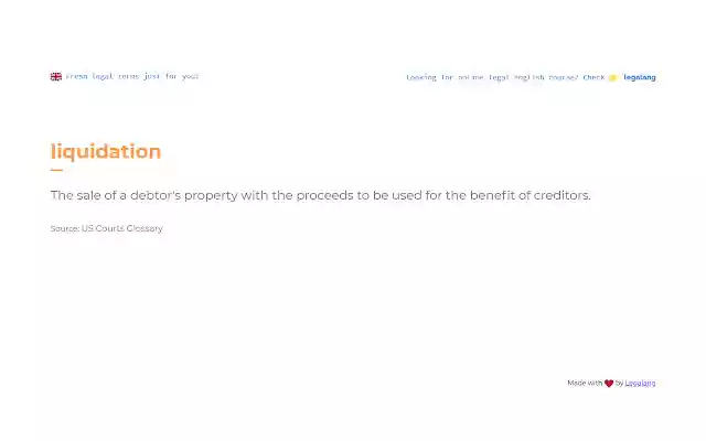 Legalang Cards  from Chrome web store to be run with OffiDocs Chromium online