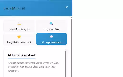 LegalMind AI  from Chrome web store to be run with OffiDocs Chromium online