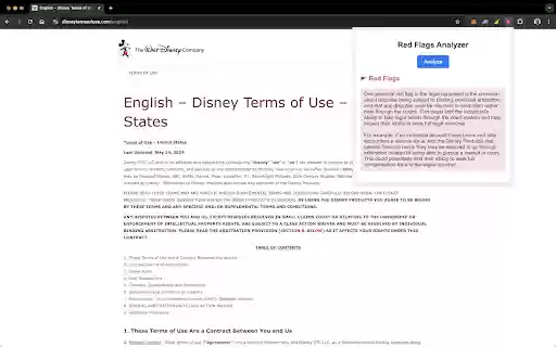 Legal Red Flag Detector  from Chrome web store to be run with OffiDocs Chromium online