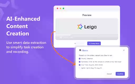 Leiga Recorder  from Chrome web store to be run with OffiDocs Chromium online