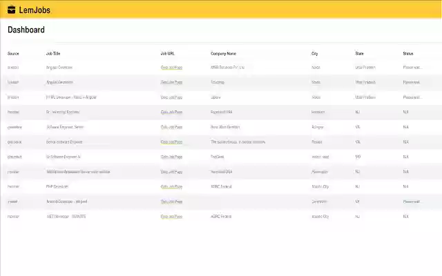 Lemjobs Extension from Chrome web store to be run with OffiDocs Chromium online Lemjobs Extension from Chrome web store to be run with OffiDocs Chromium online