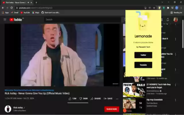 Lemonade  from Chrome web store to be run with OffiDocs Chromium online