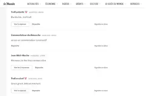 Le Monde comment clowns from Chrome web store to be run with OffiDocs Chromium online Le Monde comment clowns from Chrome web store to be run with OffiDocs Chromium online