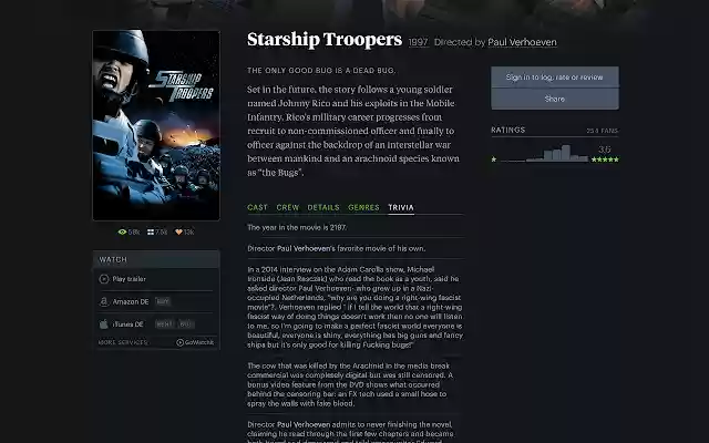 Letterboxd IMDb Trivia from Chrome web store to be run with OffiDocs Chromium online Letterboxd IMDb Trivia from Chrome web store to be run with OffiDocs Chromium online
