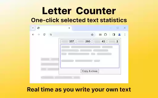 Letter Counter  from Chrome web store to be run with OffiDocs Chromium online
