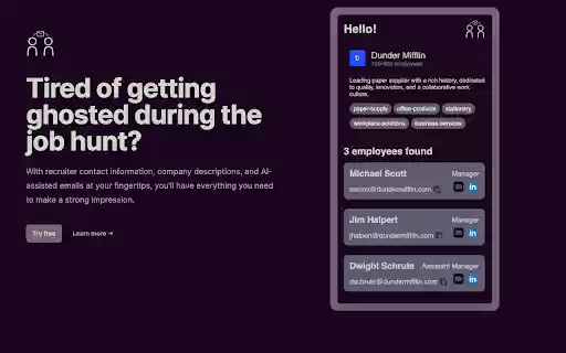 Lexlink Recruiter Finder  from Chrome web store to be run with OffiDocs Chromium online