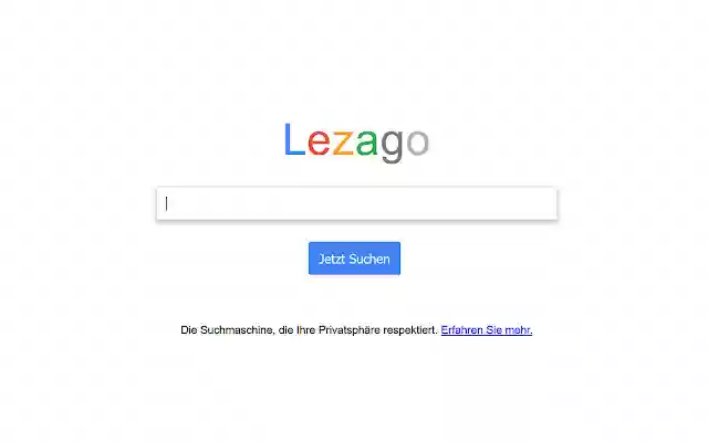 Lezago Go Die Privatsphäre Suchmaschine  from Chrome web store to be run with OffiDocs Chromium online