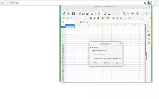 LibreOffice Calc online  from Chrome web store to be run with OffiDocs Chromium online