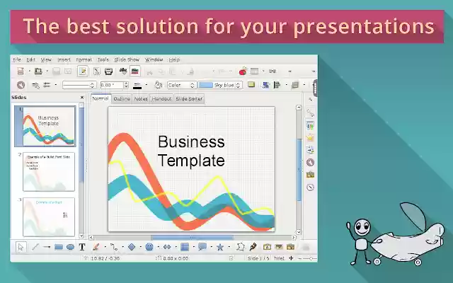 LibreOffice Impress on rollApp ຈາກ Chrome web store ທີ່ຈະດໍາເນີນການກັບ OffiDocs Chromium ອອນໄລນ໌