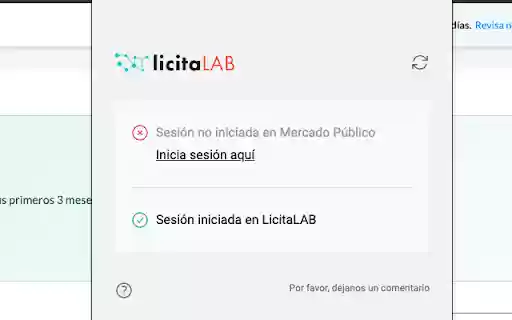 LicitaLAB para Mercado Público  from Chrome web store to be run with OffiDocs Chromium online