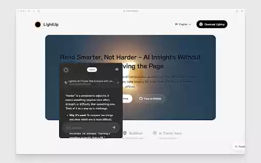 LightUp AI Powered Web Annotations. summary, translate, and more  from Chrome web store to be run with OffiDocs Chromium online