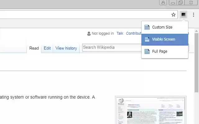 Lightweight Screenshot  from Chrome web store to be run with OffiDocs Chromium online