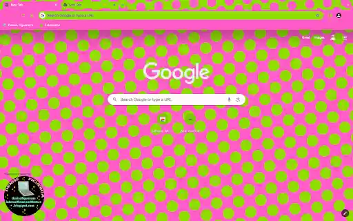 Lime Green  Hot Pink Polka Dots  from Chrome web store to be run with OffiDocs Chromium online