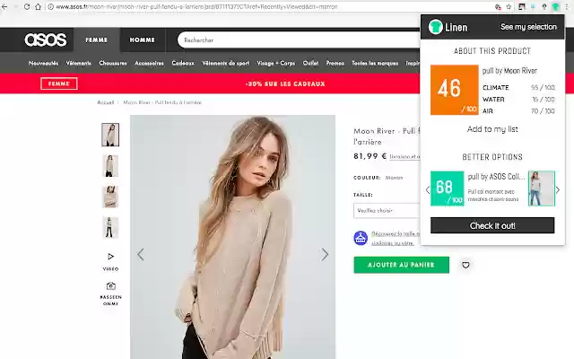 Linen  from Chrome web store to be run with OffiDocs Chromium online