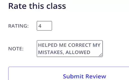 Lingoda class review helper  from Chrome web store to be run with OffiDocs Chromium online
