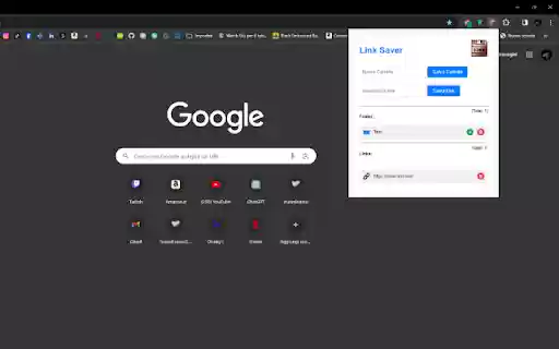 Link and Folder Saver  from Chrome web store to be run with OffiDocs Chromium online