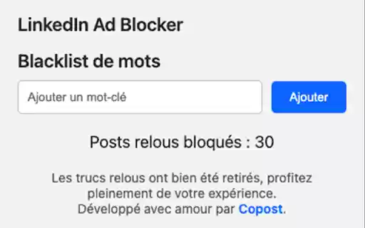 LinkedIn Ad Blocker  from Chrome web store to be run with OffiDocs Chromium online