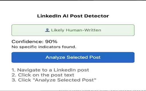 LinkedIn AI Post Analyzer  from Chrome web store to be run with OffiDocs Chromium online