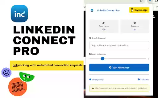LinkedIn Connect Pro  from Chrome web store to be run with OffiDocs Chromium online