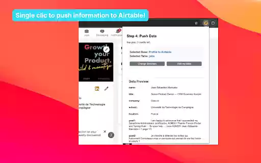LinkedIn data to Airtable from Chrome web store to be run with OffiDocs Chromium online LinkedIn data to Airtable from Chrome web store to be run with OffiDocs Chromium online