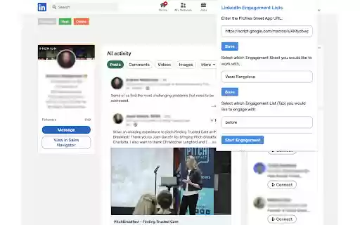 LinkedIn Engagement Lists by Allbound.Agency  from Chrome web store to be run with OffiDocs Chromium online