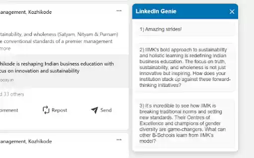 LinkedIn Genie from Chrome web store to be run with OffiDocs Chromium online LinkedIn Genie from Chrome web store to be run with OffiDocs Chromium online