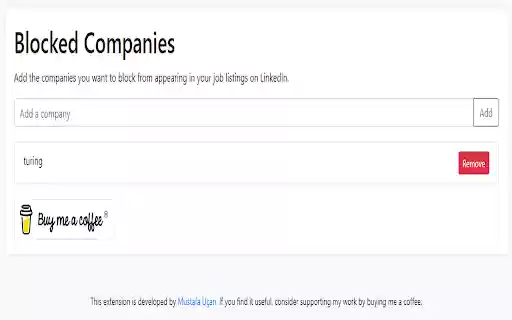 LinkedIn Job Hider  from Chrome web store to be run with OffiDocs Chromium online