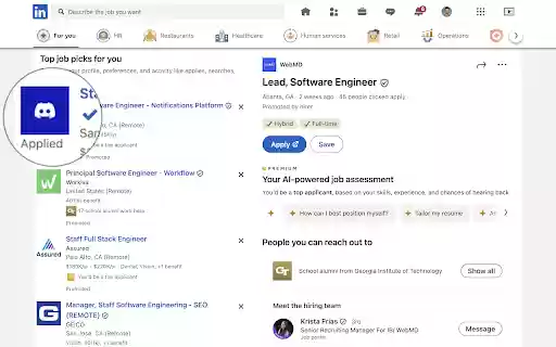 LinkedIn JobTracker  from Chrome web store to be run with OffiDocs Chromium online