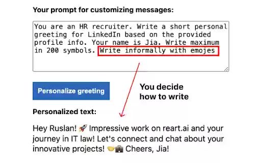 Linkedin Personalized Invitations AI  from Chrome web store to be run with OffiDocs Chromium online