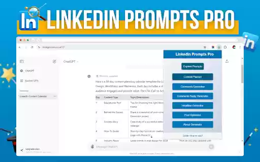 LinkedIn Prompts Pro  from Chrome web store to be run with OffiDocs Chromium online