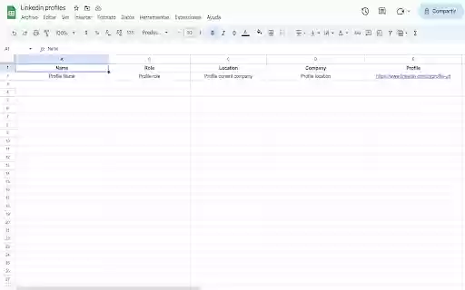 Linkedin to Google Sheets  from Chrome web store to be run with OffiDocs Chromium online