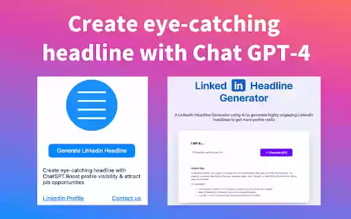 LinkedRadar Headline Generator forLinkedIn™  from Chrome web store to be run with OffiDocs Chromium online