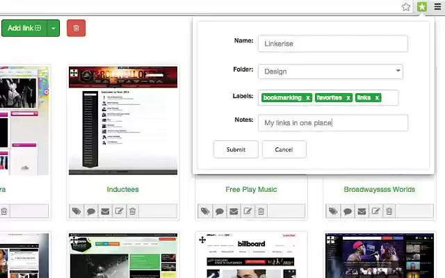 Linkerise vanuit de Chrome-webwinkel om te worden uitgevoerd met OffiDocs Chromium online