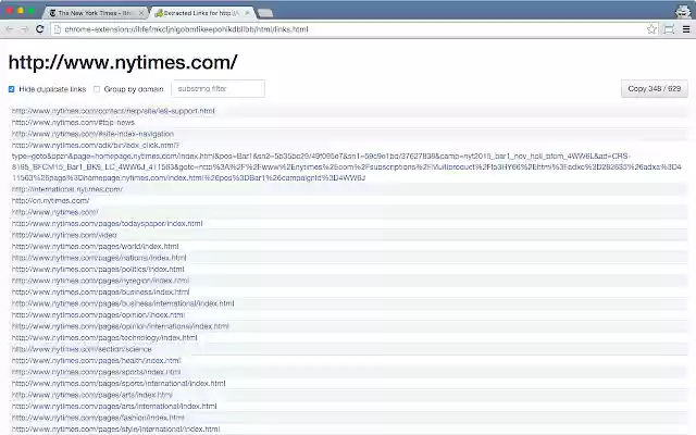 Link Grabber  from Chrome web store to be run with OffiDocs Chromium online
