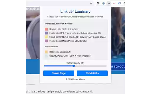 Link Luminary  from Chrome web store to be run with OffiDocs Chromium online