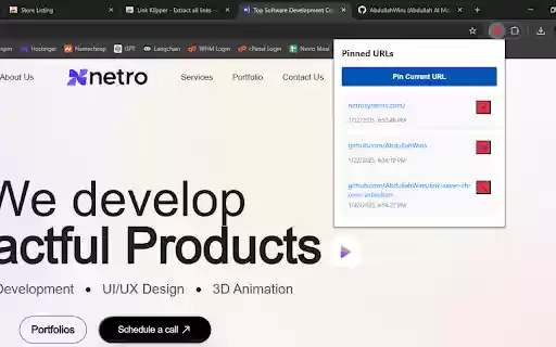 LinkPin A Lightweight URL Saver  from Chrome web store to be run with OffiDocs Chromium online