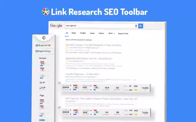 Link Research SEO Toolbar  from Chrome web store to be run with OffiDocs Chromium online