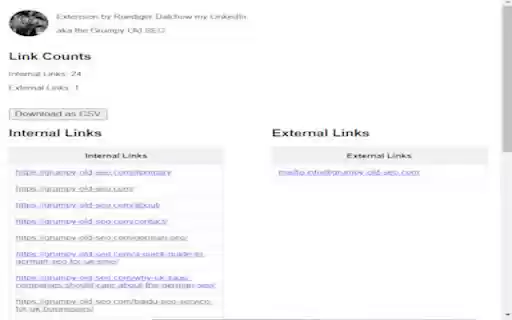 Link Scraper 2.0  from Chrome web store to be run with OffiDocs Chromium online