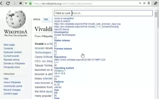 Links Panel  from Chrome web store to be run with OffiDocs Chromium online