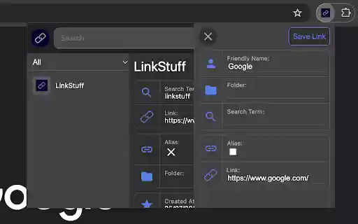 LinkStuff  from Chrome web store to be run with OffiDocs Chromium online